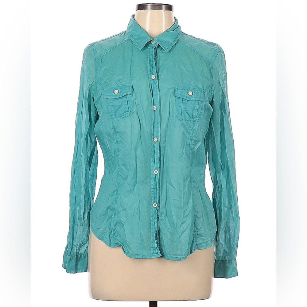 Old Navy Woman’s Teal Button Down Shirt - Large
